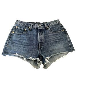 Levi's 501 Women's High Waisted Denim‎ Cut Off Shorts Size 27